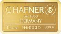 1 oz C.HAFNER Feingoldbarren geprägt